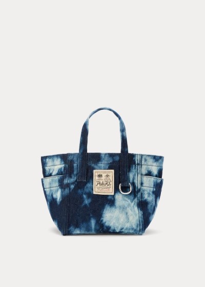 Women's Polo Ralph Lauren Denim Tie-Dye Mini Tote Bags | 920156SZD